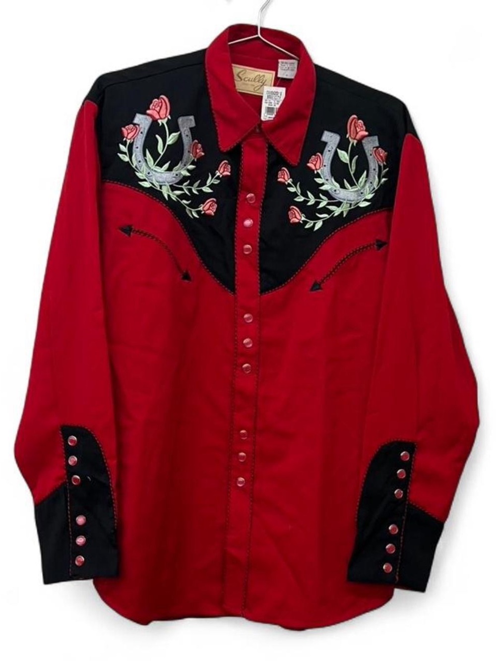 Mens Vintage Scully Pearl Snap Western Shirt Size Small